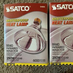 Satco S4885 Shatterproof Heat Lamp - 2 Pack